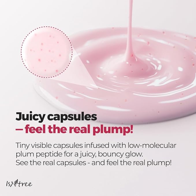 ISNTREE Plum Peptide Booster 2000s 50ml, 1.69 fl oz + Plum Peptide Plumping Gel Mask 30g*4ea