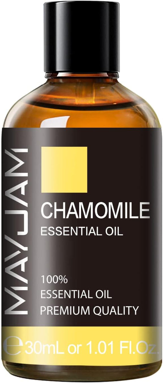 Chamomile Essential Oil, MAYJAM Premium Pure Essential Oils for Diffusers for Home and Office, 1.01FL.OZ/30ML Chamomile Oil for Massage, Diffuser, Candle Soap Making