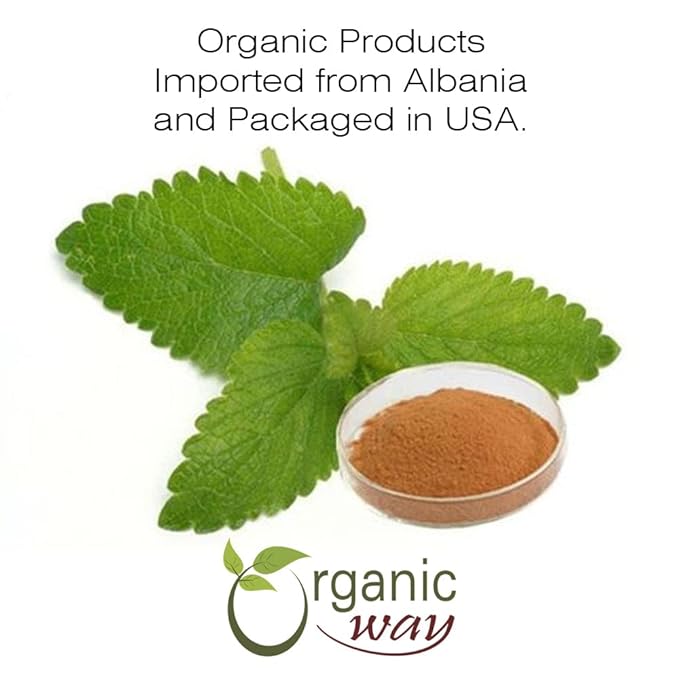 Organic Way Lemon Balm Leaf Cut & Sifted (Melissa officinalis) - Herbal Tea | Organic & Kosher Certified | Vegan | Raw, Non GMO & Gluten Free | USDA Certified | Origin - Albania (1/4LBS / 4Oz)