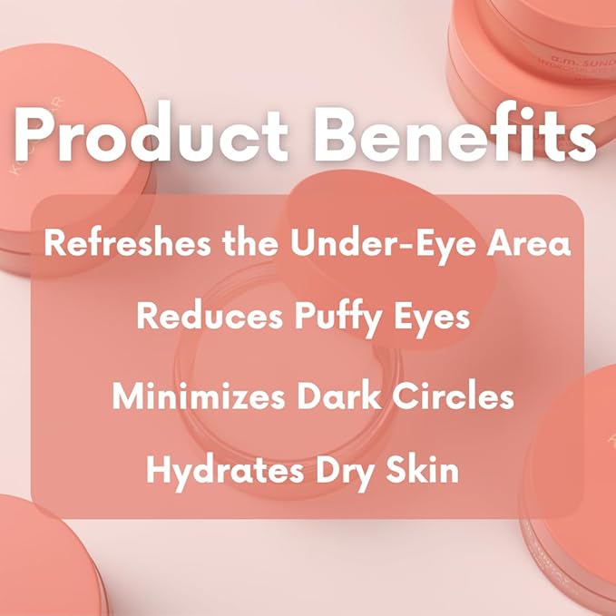 KOCOSTAR Hydrogel Eye Patches with Low Molecular Weight Norwegian Bio-Collagen, Reduces Dark Circles and Wrinkles, Under Eye Masks for Puffy Eyes, Hydrating for Dry Skin, Korean Skincare (48 patches)