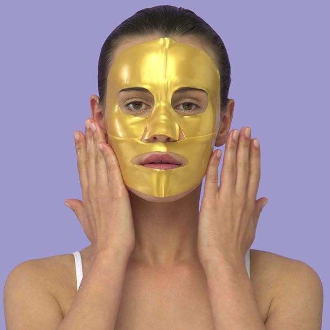Skin Republic Gold Hydrogel Face Mask. Clinically Proven To Reduce Wrinkles by 13% After One Use. Made In Korea.