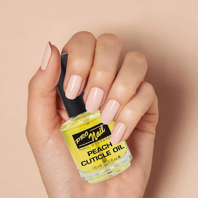 PRO NAIL - Cuticle Revitalizing Oil for Nails, Peach, 0.5 Oz - Professional Strength, Pedicure and Manicure - Moisturizes and Strengthens Nails and Cuticles - Soothing and Nourishing