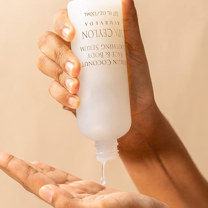 SPA CEYLON Virgin Coconut Face & Body Soothing Serum | Hydrating | 100% Natural | Silicon-Free | Suitable for all skin types