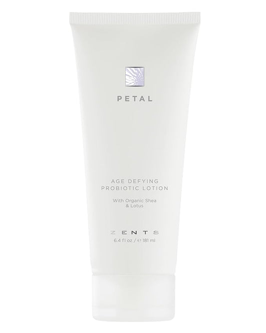 Zents Age-Defying Probiotic Body & Hand Lotion (Petal) | Moisturizing Lotion with Hyaluronic Acid & Organic Shea Butter | Nourishes & Hydrates Skin | 6.4 fl oz