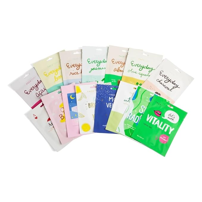 FACETORY K Beauty Face Mask Skin Care 15 COLLECTION Sheet Mask Gift Box | Natural Premium Korean Face Mask Gift Set For All Skin Types - No Sulfates, No Parabens (15 pc)