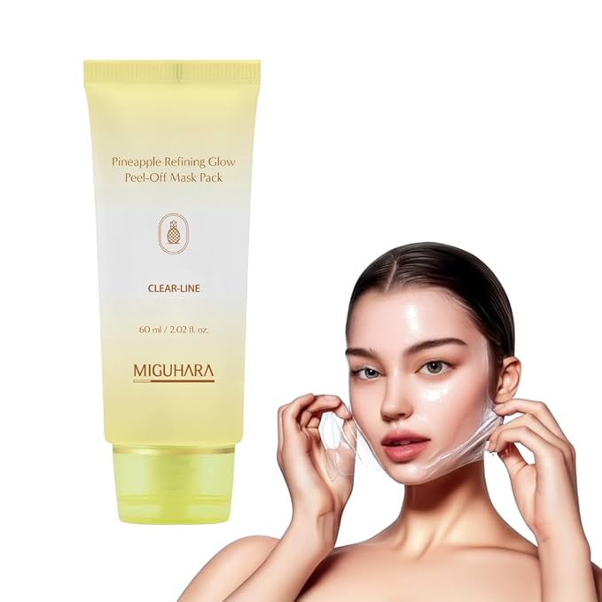 Pineapple Refining Glow Peel-Off Mask Pack, Clear-Line | Korean Skincare Mask Pack (60ml/2.02 fl.oz.)