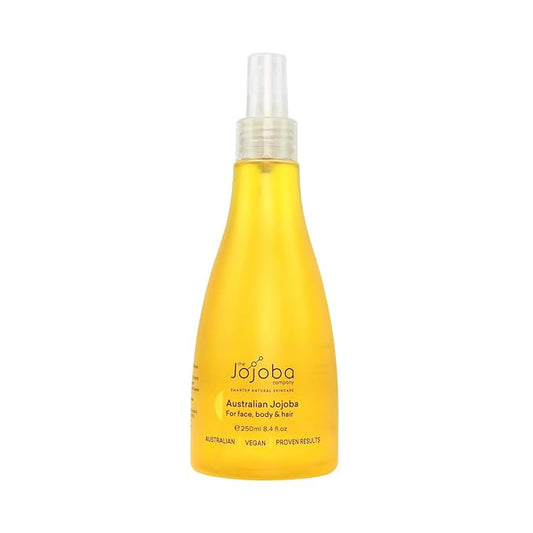 Jojoba 100% Pure Australian Oil 250ml – Cold-Pressed Natural Oil for Face, Hair & Body – Lightweight, Non-Greasy, Hypoallergenic Moisturizer – Sustainably Grown & Bottled in Australia