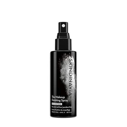 Skindinavia The Makeup Finishing Spray, Oil Control Makeup Setting Spray, All-Day Wear, Long-Lasting Up to 16+ Hours, Heat-Resistant & Waterproof, Fine Mist, 2.0 Oz