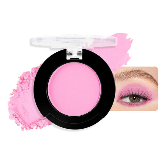 Monochrome Matte Eyeshadow Makeup Palette, Highly Pigmented Purple Pink Eyeshadow Palette, Matte Pressed Powder Eye shadow Makeup, Single Vegan Eye Shadow, Daily Evening Women Girls Eyeshadow Gift 4#