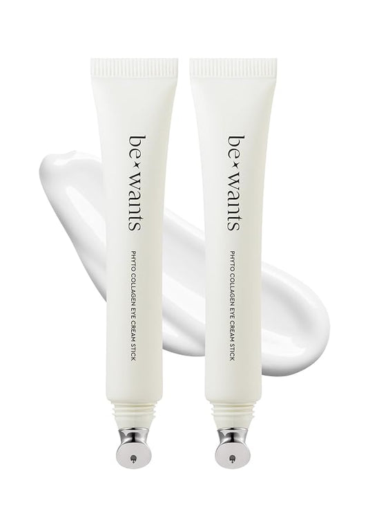 Bewants Under Eye Cream for Puffiness and Bags, Phyto Collagen Firming & Hydrating Treatment – 56.7% Vegan Collagen & Plant-Based Retinol, Refreshing Massage Applicator, 0.67 fl oz (2 Pack)