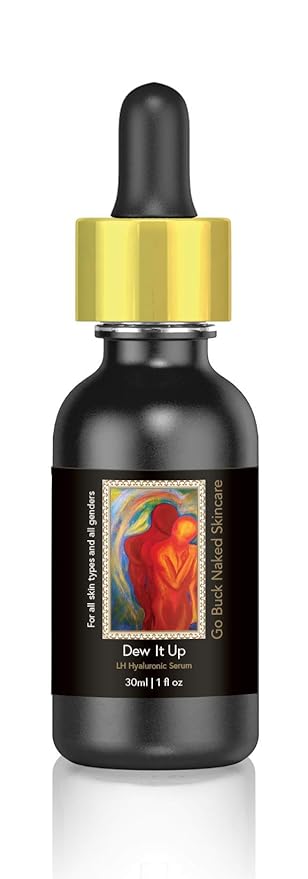 Dew It Up Serum 100% Hyaluronic Acid. Made in USA Natural Organic Moisturizer for Men & Women Anti aging Pore minimizer-Best Hyaluronic acid 1,000x its moisture weight