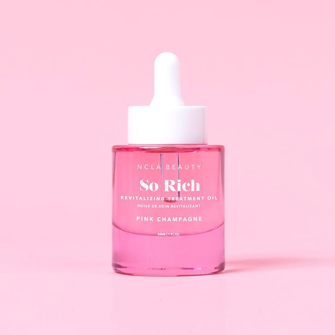 NCLA - So Rich Revitalizing Treatment Oil | Nutrient-Rich, Hydrating, Calming, Moisturizing | Multi-Purpose, Safe for Daily Use | Cruelty-Free, Vegan (Pink Champagne) 30 mL / 1 fl oz