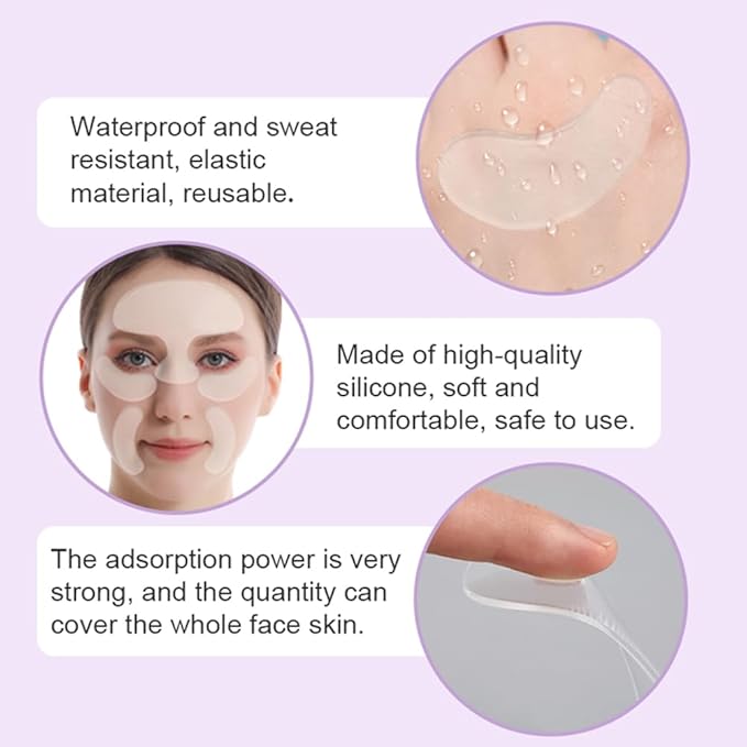 Facial and Forehead Wrinkle Patches, Reusable Hydrogel Face Lift Tape Invisible Anti Wrinkle Patches to Reduce Fine, Frown and Smile Lines, Overnight Filler for Deep Wrinkles Instantly(face-12pcs)