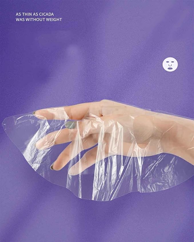 Facial Plastic Wrap,Disposable Plastic Mask, DIY Disposable Female Mask 100 Sheets,Lock In Water And Moisturize Persistently