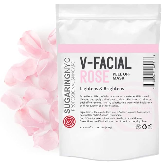 Bulgarian Rose Jelly Mask Vajacial Mask Rose with Rose Micro Elements V-Facial by Sugaring NYC 7oz 200g