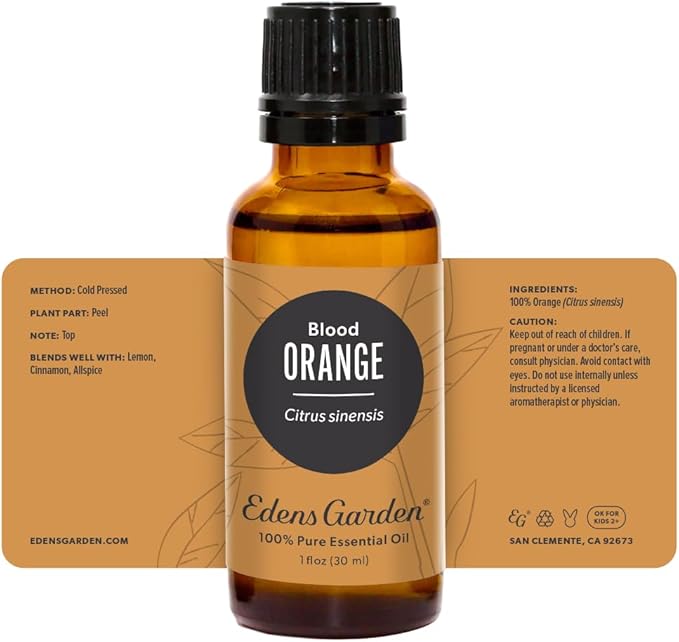 Edens Garden Orange- Blood Essential Oil- 100% Pure Premium Grade, Undiluted, Natural, Therapeutic, Aromatherapy, The Best for Diffuser, Candle, Laundry, Kid Safe 30 ml (1 fl oz)