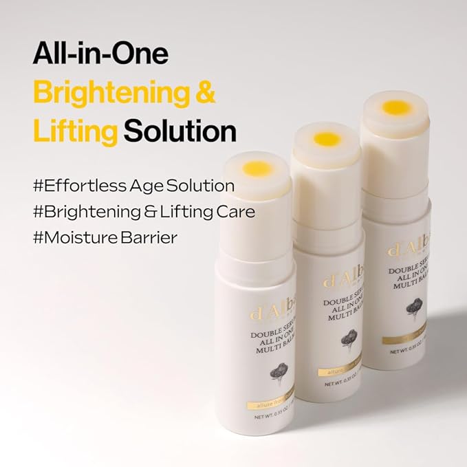 d'alba Piedmont Italian White Truffle Double Serum All-in-one Multi Balm, Vegan Skincare with Vitamin C and Vegan Collagen, 3-in-1 Anti Wrinkle, Eye Treatment, Dark Spot Remover