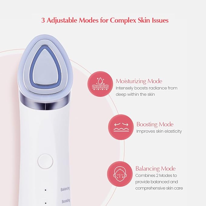 FaceFactory Boosters Pro – Anti-Aging Skin Care Device, LED & Galvanic, Glass Skin, Korean Skincare, Elasticity & Radiance, Lightweight & Safe for All Skin Types, Red Light Therapy