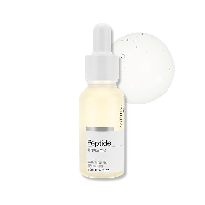 The Potions Peptides Serum for Face – Customizable Peptide Ampoule (Personalized Skincare), Peptidos, Collagen-Boosting (Minimalist Formula), Hydrating & Firming, 0.67 fl oz