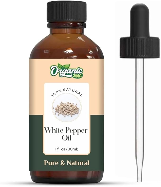 White Pepper (Piper nigrum) Oil | Pure & Natural Essential Oil Aroma, Diffusers, Skincare & Haircare- 30ml/1.01fl oz