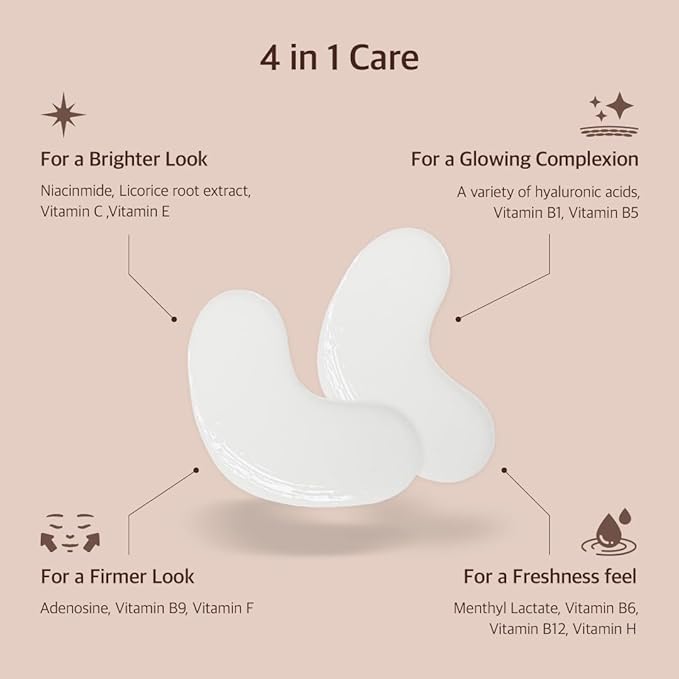 BRIGHT & GLOW REFRESHING HYDROGEL EYE PATCH (1 pair)