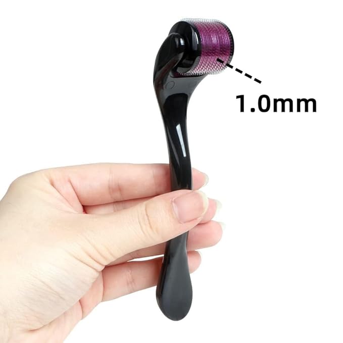 Derma Roller 1.0mm Microneedles Roller for Face, Scalp & Beard - Derma Roller, skin care Scalp Roller | Safe for Beginners | For Both Women & Men
