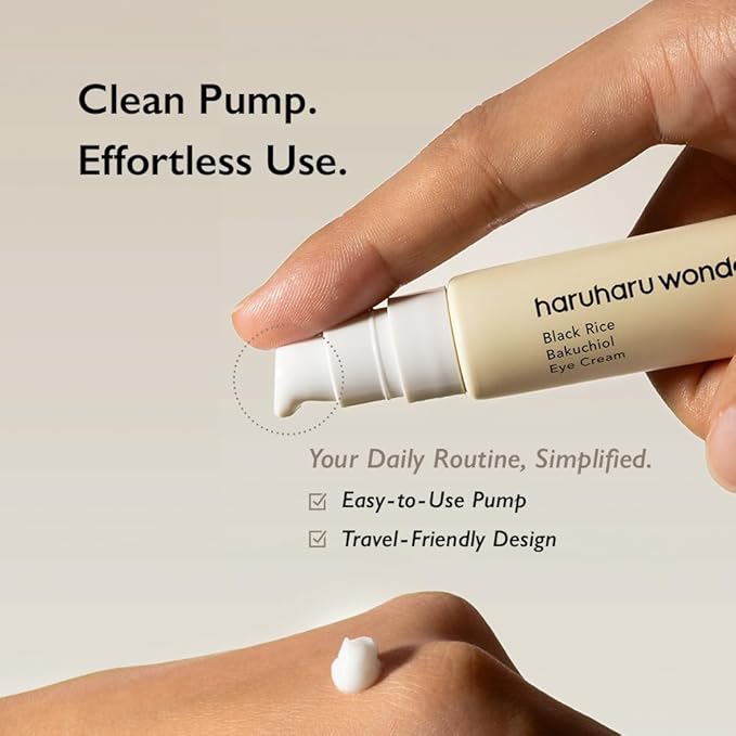 HARUHARU wonder Black Rice Bakuchiol Eye Cream 0.67 fl.oz (Pack of 2) | Wrinkle Care, Natural Retinol Alternative | Cruelty Free