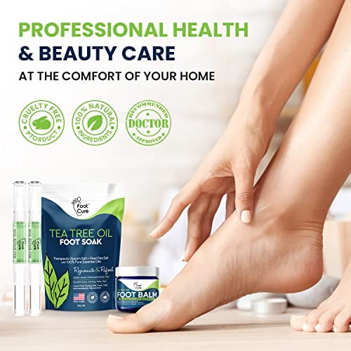 Toenail Repair Pedicure Kit with Muscle Relief Foot Soak with Epsom Salts - All Natural Salts for Post Workout Recovery - Softens Calluses - Soothes Sore Tired Feet