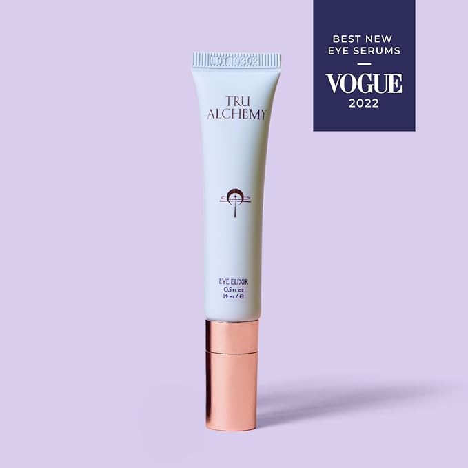 Tru Alchemy Eye Elixir Cooling Eye Treatment Cream - Dark Circle Eye Cream for Puffiness and Bags Under Eyes - Caffeine, Hyaluronic Acid, Vitamin C