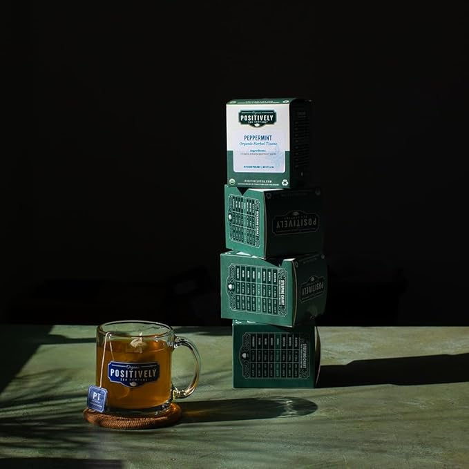 Organic Positively Tea Company, Peppermint Leaf Herbal Tea Bags, 20 Count