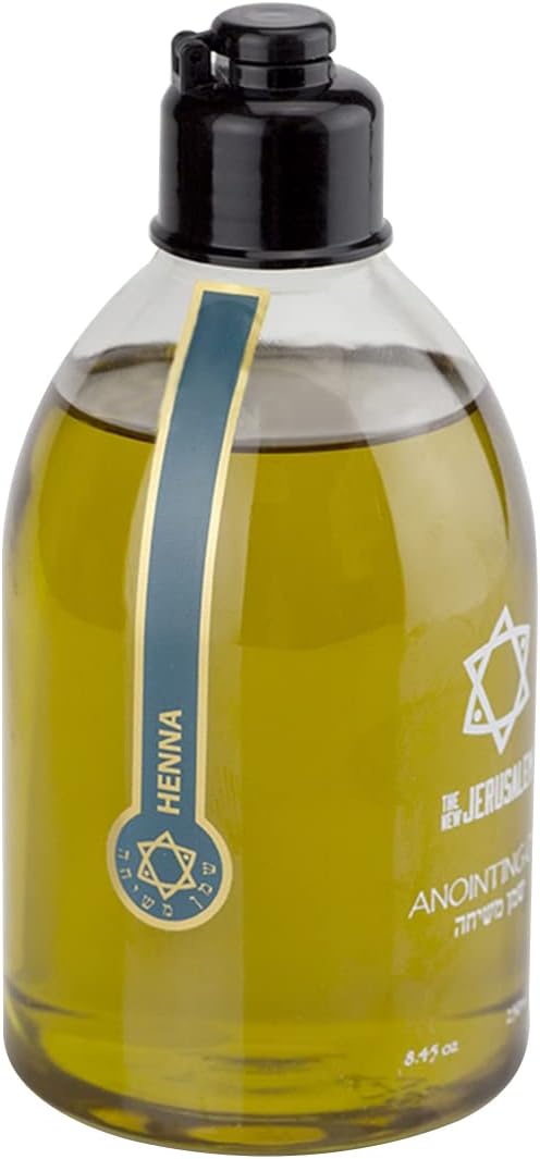 Boutique 'Henna' Anointing Oil from Israel - Handmade with Natural Ingredients and Blessed - Holy Land Scented with Essential Oil - Bible Fragrances for Wedding Ceremony, Religious Use - 8.45 Fl Oz