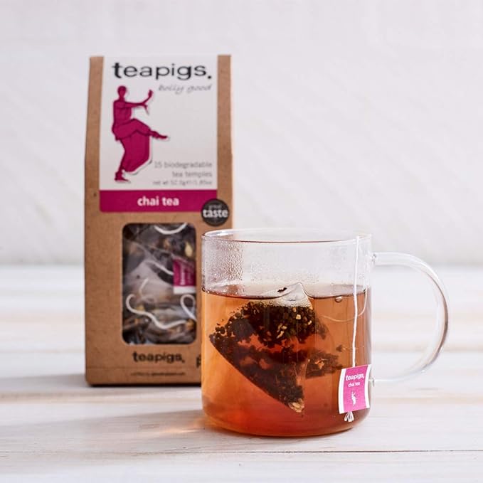 Teapigs Chai Tea Bags Made With Whole Leaves 50 Count (Pack of 1)