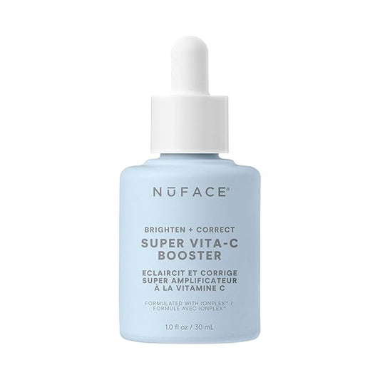 NuFACE Vita-C Brightening Face Serum - Vitamin C Serum for Dark Spots & Even Skin Tone + Niacinamide for Soothing Redness - Boosts Results of Microcurrent Treatments, Daily Skin Care (1oz)