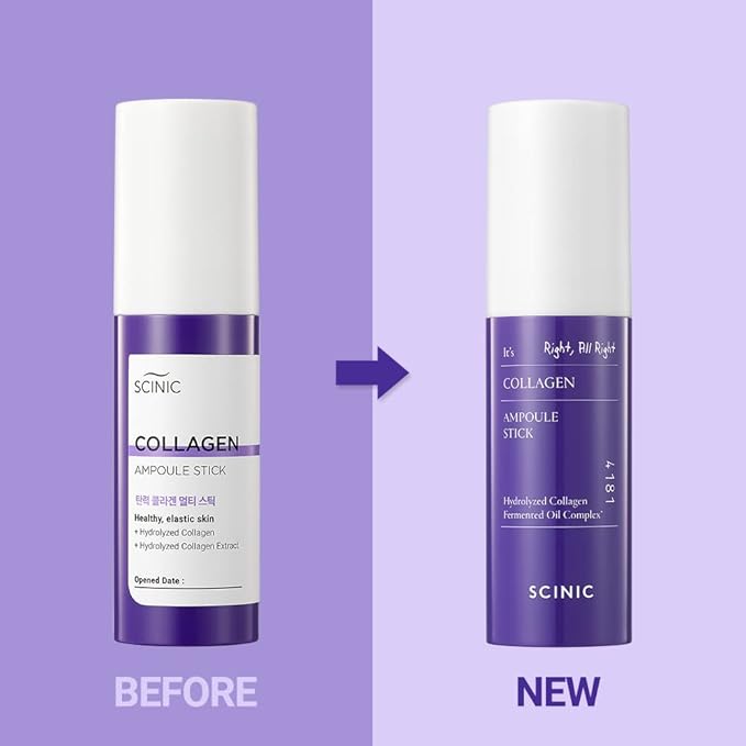 SCINIC Collagen Ampoule Stick 0.35fl.oz (10g)| Elasticity-improving Collagen Multi-stick with Low-molecular Weight Collagen & Fermented Oil | Makes Skin Look Radiant And Moisturized | Korean Skincare