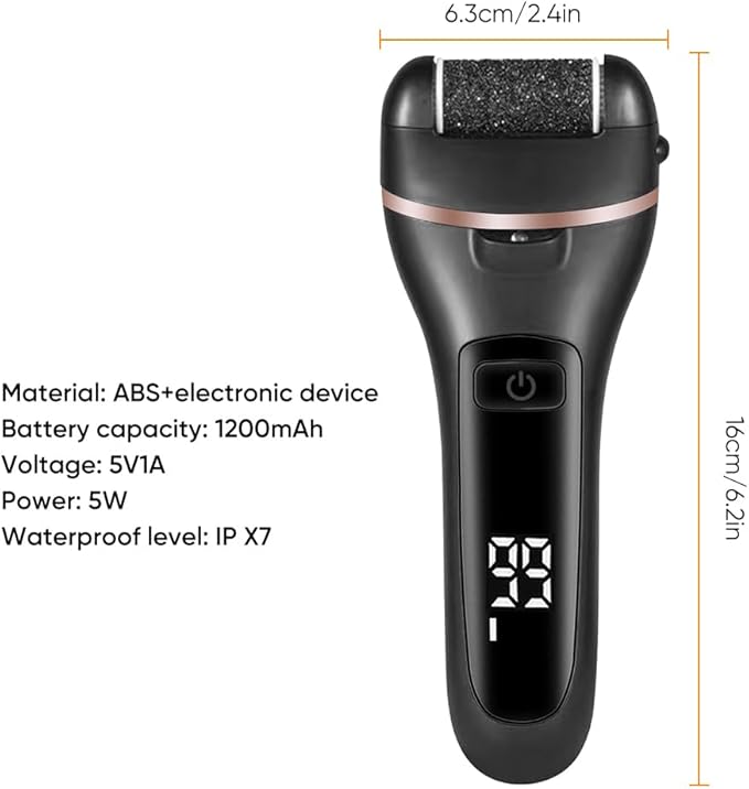 Premium Electric Foot Callus Remover Kit 18 Pieces for Feet Foot Filer Dead Skin Remover for Feet Callous Remover Tool Electric Pedicure Foot File Kit Luxurious (Black)