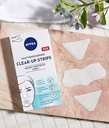 Nivea Visage Hautverfeinerndes Clear Up Strips, 6 Count, Cleansing, Skin Treatment Mask, Female