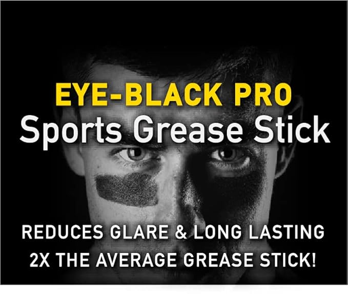 Eye Black, Pro Sports, Grease Stick Tube, Reduce Glare, Face Painting, Long Lasting, Skin Safe, Net 8.2g (1 Pack)