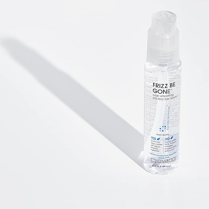 GIOVANNI ECO CHIC Frizz Be Gone - Super Smoothing Anti-Frizz Hair Serum, Adds Shine, Seals in Color, Infused with Natural Botanical Ingredients, Salon Quality, No Parabens - 2.75 oz (1 Pack)