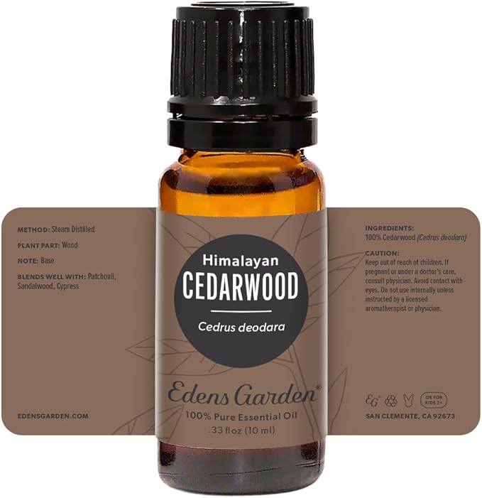 Edens Garden Cedarwood- Himalayan Essential Oil, 100% Pure Therapeutic Grade (Undiluted Natural/Homeopathic Aromatherapy Scented Essential Oil Singles) 10 ml