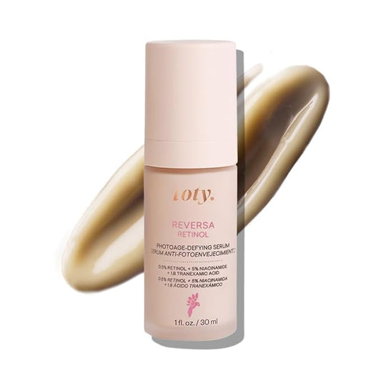 toty By Sofia Vergara - Reversa Retinol Photoage-Defying Serum - Anti-Aging to Reduce Lines and Wrinkles for Firm and Plump Skin - 0.5% Micro-Encapsulated Retinol, 5% Niacinamide, 2% NAG - 1.0 fl oz