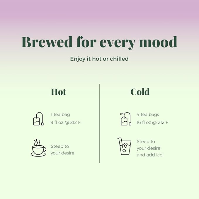 Life by Sublime - Ease USDA Organic Lemon Balm Chamomile Tea, 20 Tea Bags, Caffeine-Free, Promotes Relaxation, Stress Relief, and Restful Nights, Premium Brazilian Harvest