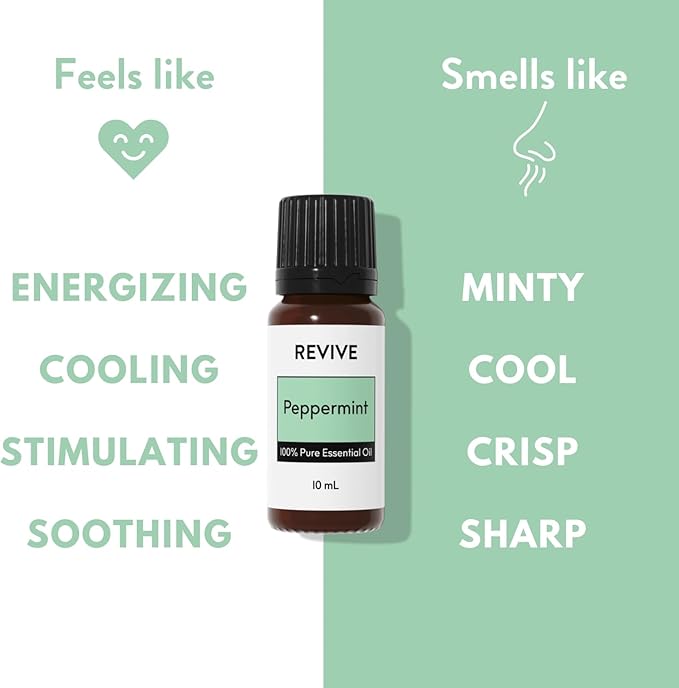 Peppermint Essential Oil by Revive Essential Oils - 100% Pure Therapeutic Grade, for Diffuser, Humidifier, Massage, Aromatherapy, Skin & Hair Care