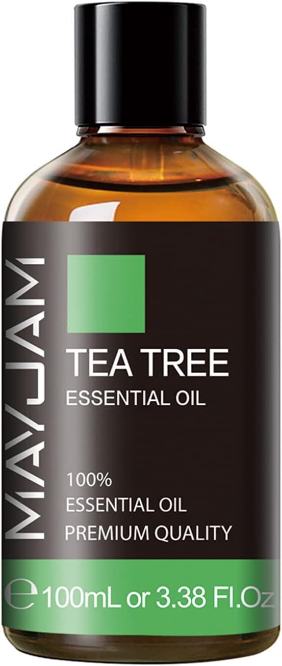 Tea Tree Essential Oil for Diffuser, MAYJAM Pure Essential Oils, Huge 3.38FL.OZ Bottle, Tea Tree Oil with Glass Dropper