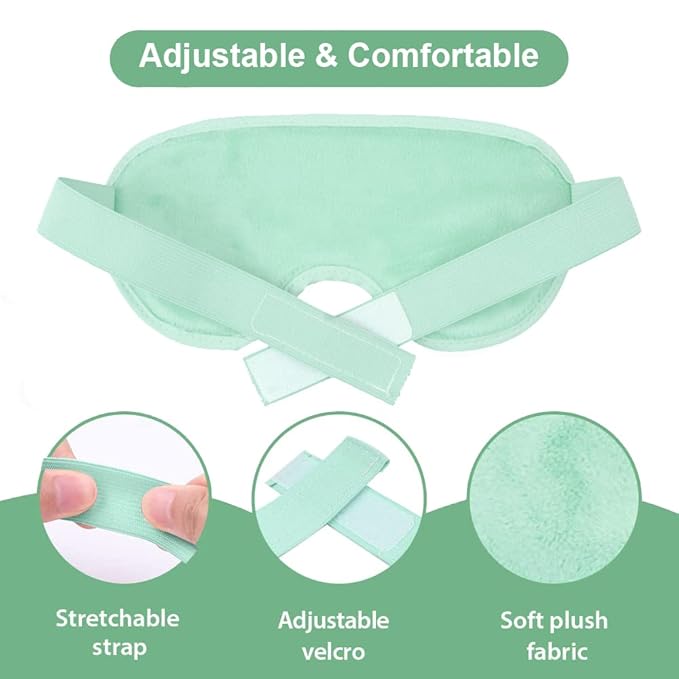 NEWGO Cooling Eye Mask for Puffy Eyes, Cold Eye Mask Eye Ice Pack for After Eyes Surgery, Tension Stress Relief, Itchy Eyes, Headaches, Dark Circles - Green 2 Pack