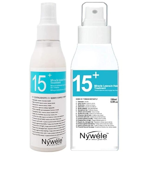 Nywele 15+ Miracle Leave in Hair Treatment 5.OZ PACK OF 2