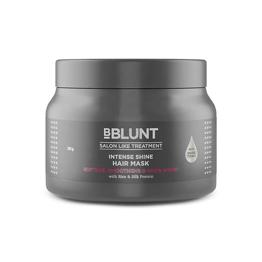 Intense Shine Hair Mask | with Rice & Silk Protein for Soft & Shiny Hair | Natural Deep Conditioning Masque for Damage & Frizz Control | 8.82 Oz/250g