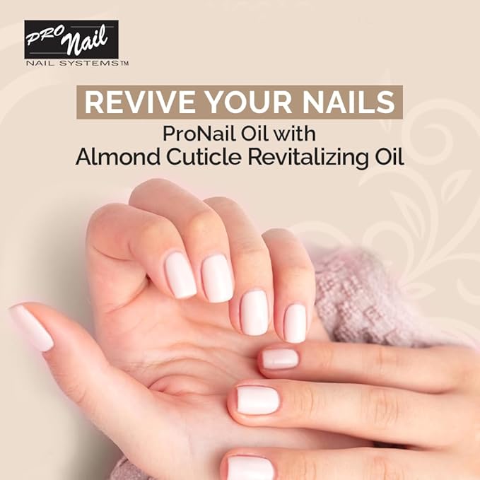 PRO NAIL - Cuticle Revitalizing Oil for Nails, Almond, 128 Oz - Professional Strength, Pedicure and Manicure - Moisturizes and Strengthens Nails and Cuticles