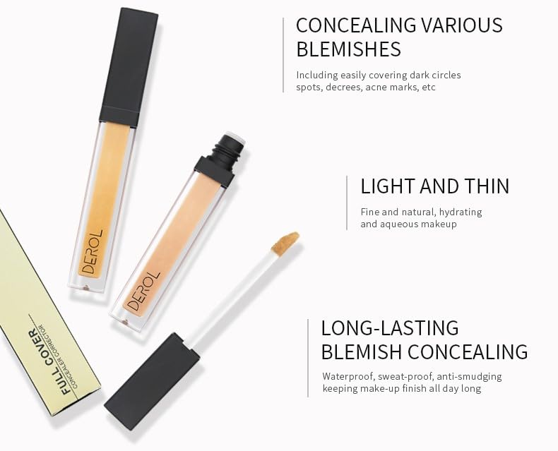 Liquid Concealer Makeup - Natural Coverage & Highly Pigmented Lightweight Concealers 6.5ml (05)