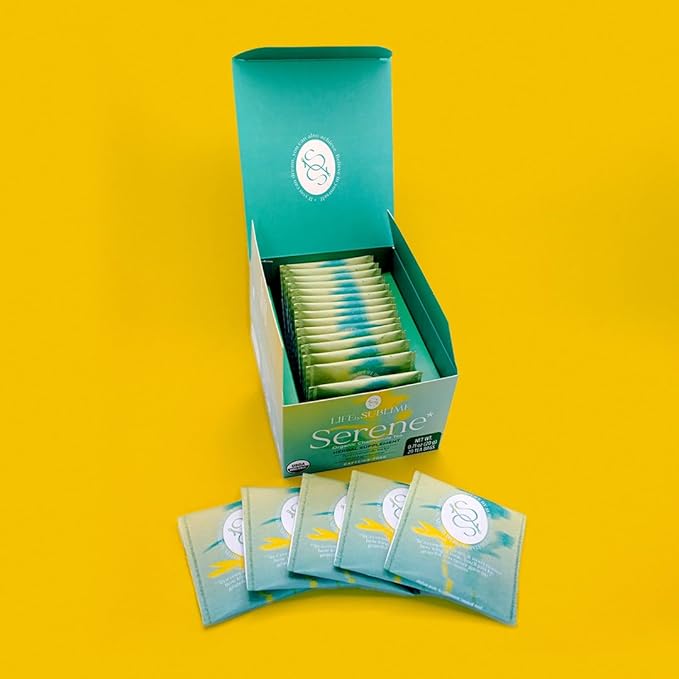 Life by Sublime - Serene USDA Organic Chamomile Tea, 20 Tea Bags, Caffeine-Free Herbal Tea, Promotes Calmness, Relaxation, and Restful Nights, Premium Brazilian Harvest