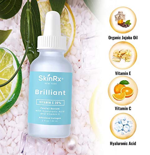 Vitamin C Serum with Hyaluronic Acid Vitamin E Collagen Formula [BIG 2-OZ Bottle] - Tightens, Brightens and Hydrates Skin for More Youthful and Radiant Appearance